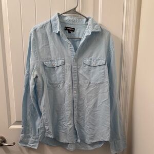 Express Sky Blue Casual Shirt